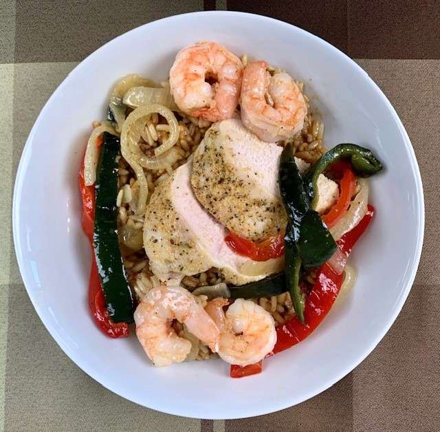 Shrimp and Chicken Jambalaya - top