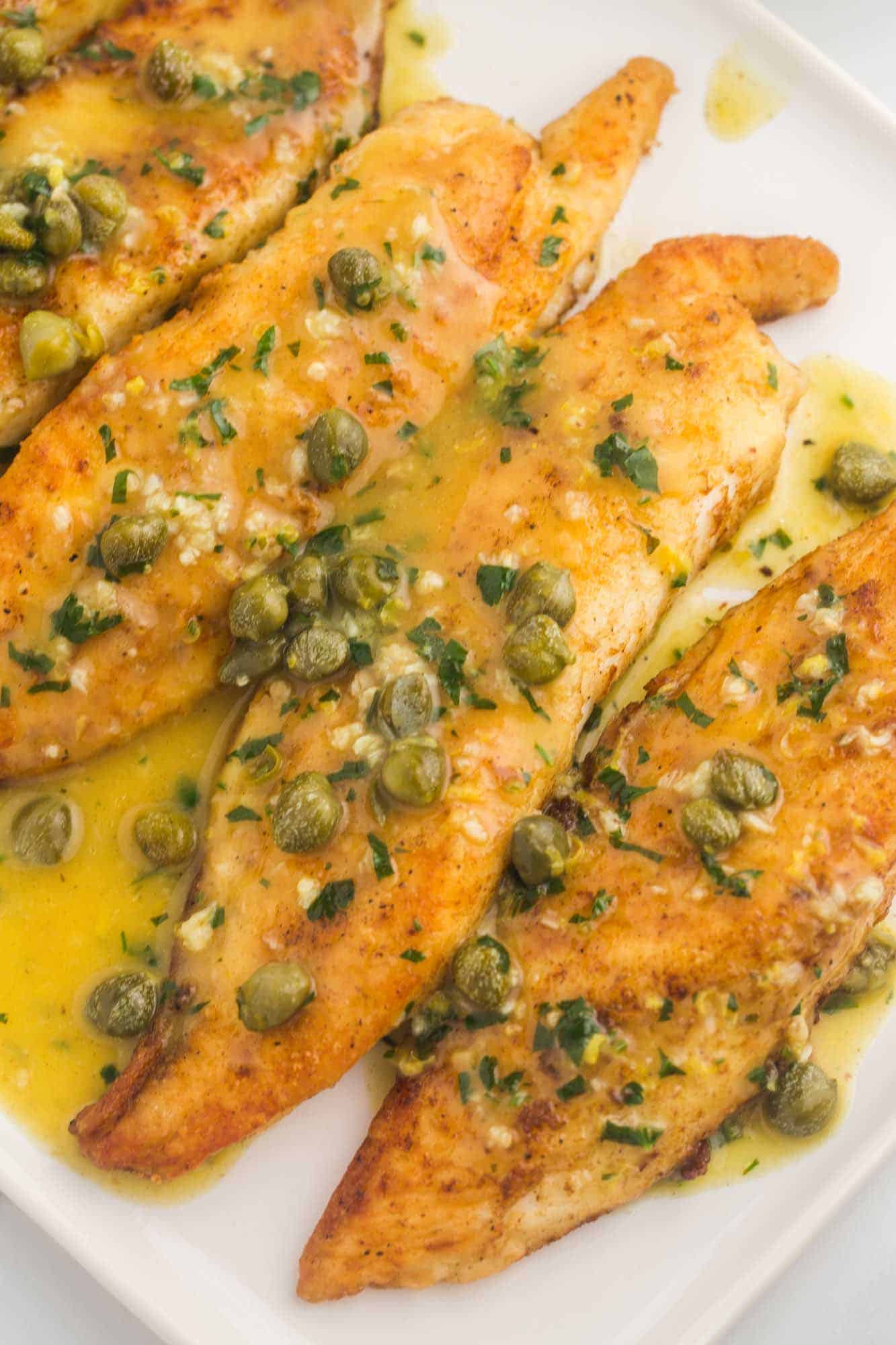 white fish piccata