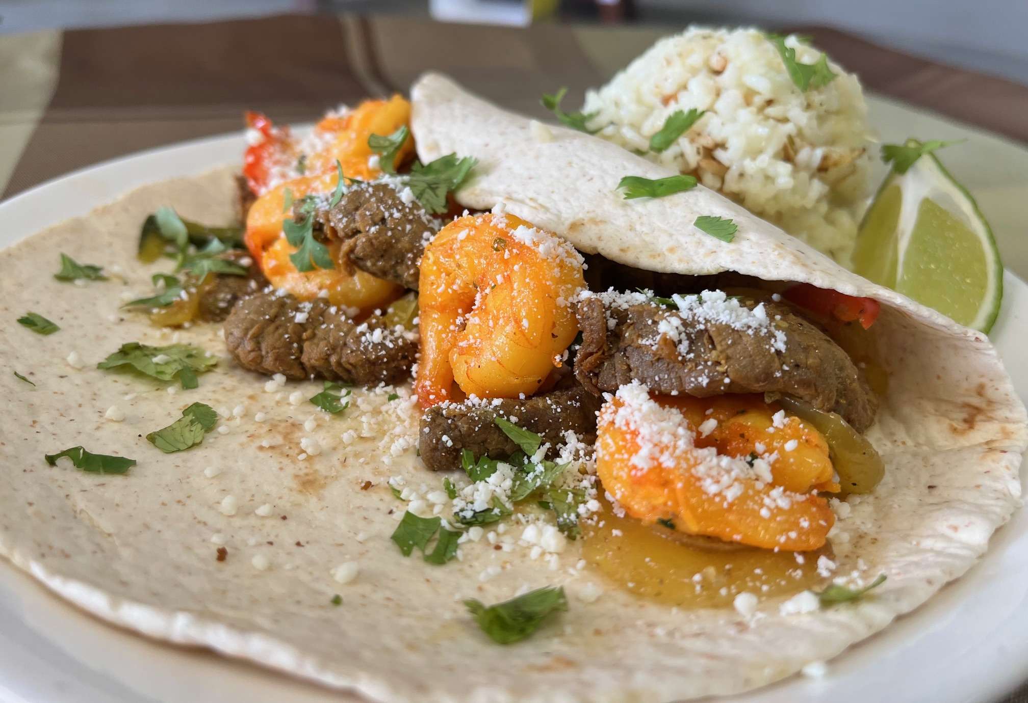 Steak and Shrimp Fajita