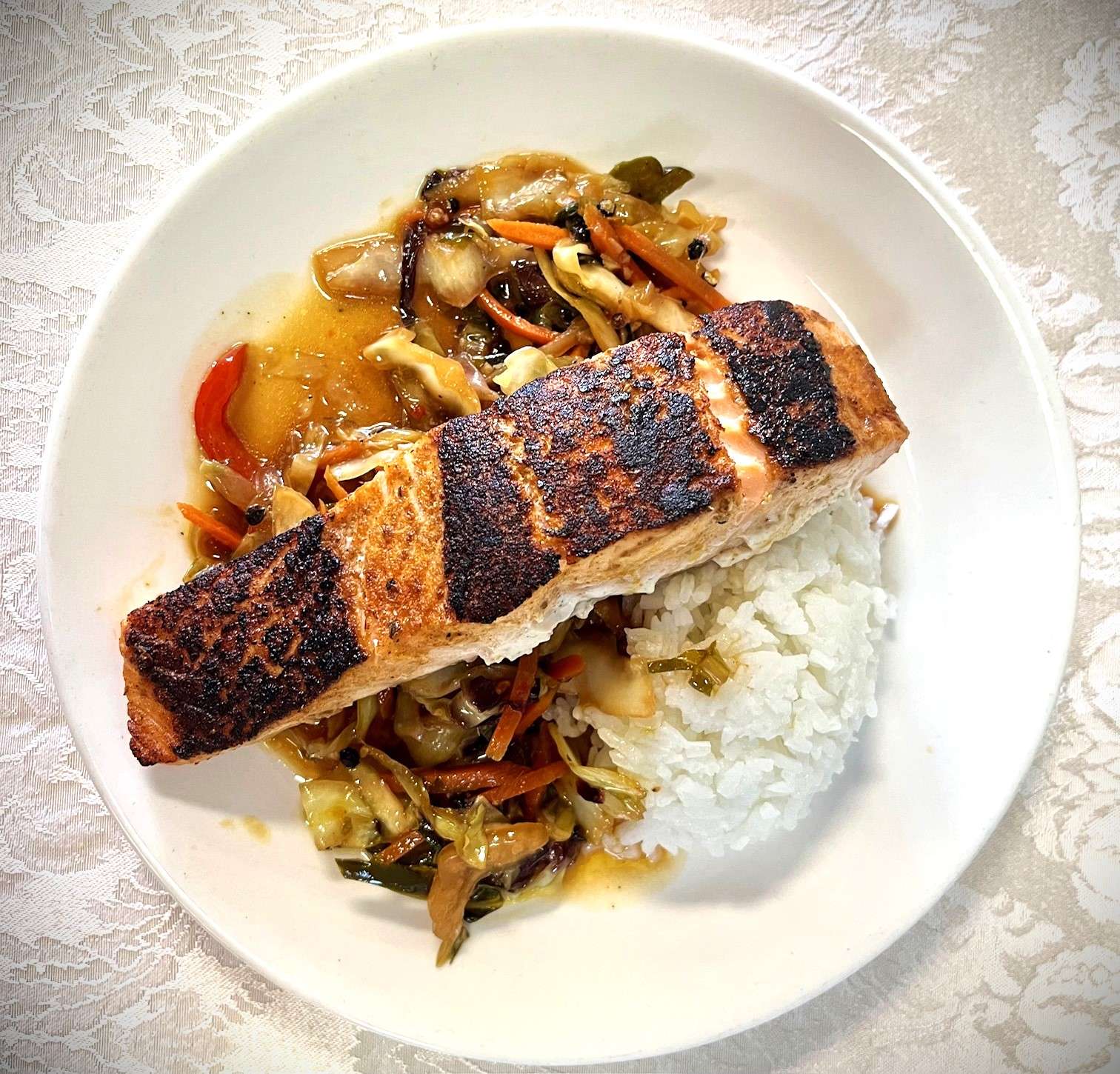 blackened salmon - top Blackened Grilled Salmon